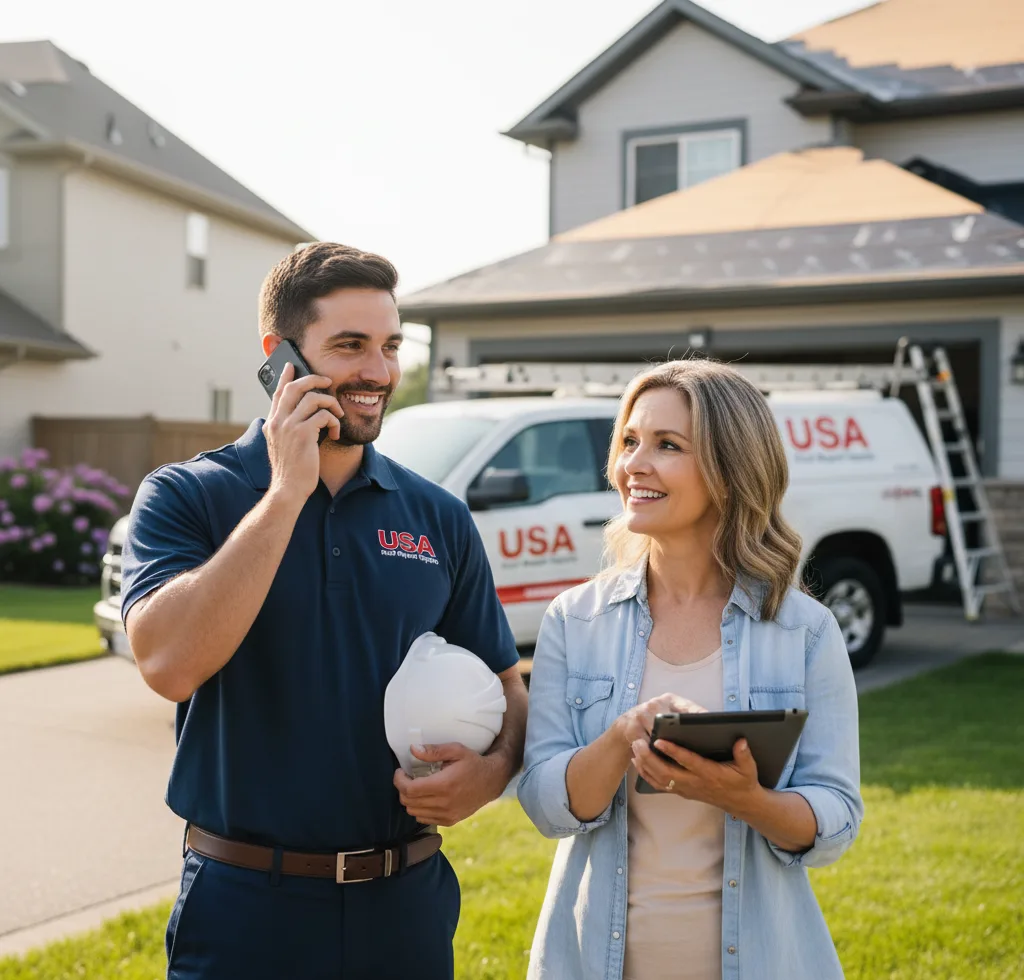USA Roof Repair Experts customer support in Calverton
